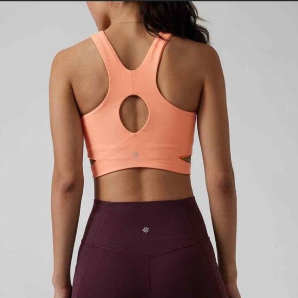 Athleta Conscious Crop Cut Out L D-DD Large Peach EUC - Picture 4 of 4
